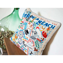 Virginia Beach Hand-Embroidered Pillow by CatStudio