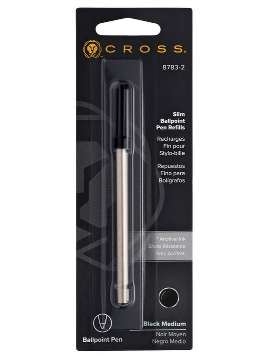 Slim Ballpoint Pen Refill - Black - Single Pack